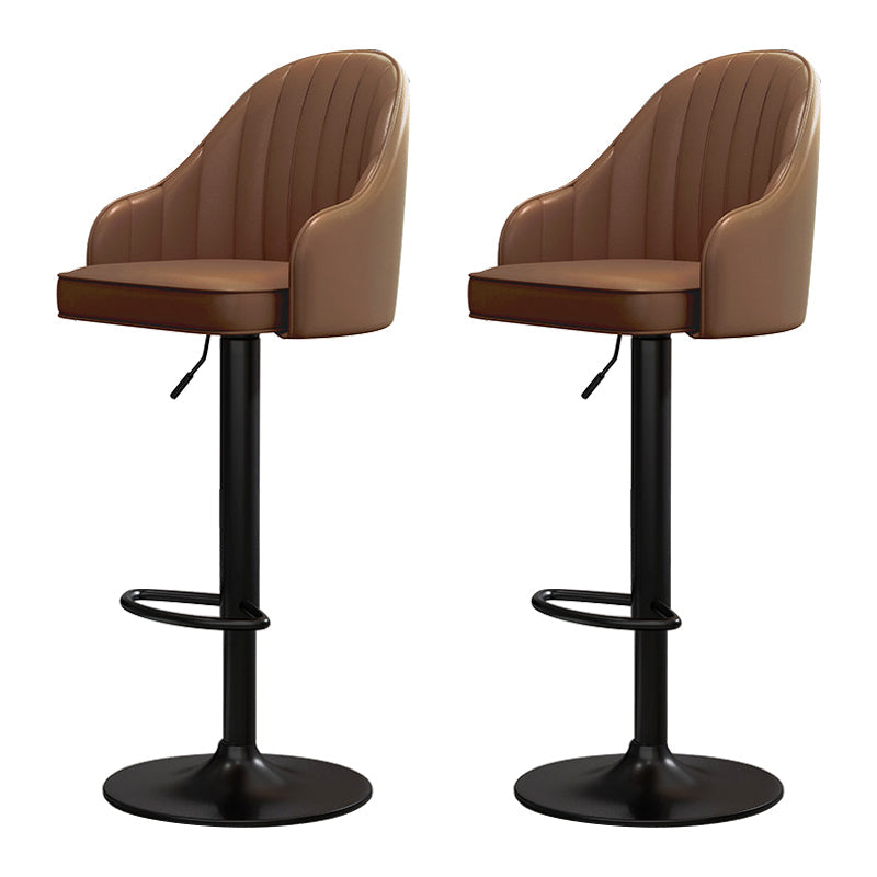 Scandinavian Metal Kitchen Dining Room Arm Stool Adjustable Height Barstool Coffee Set of 2 Clearhalo 'Bar Furniture' 'Bar Stools' 'bar_stools' 'furniture_bar_stools' 'Kitchen & Dining Furniture' 'kitchen&dining_furn' 'kitchen' 'kitchen_furn' Furniture' 4684785