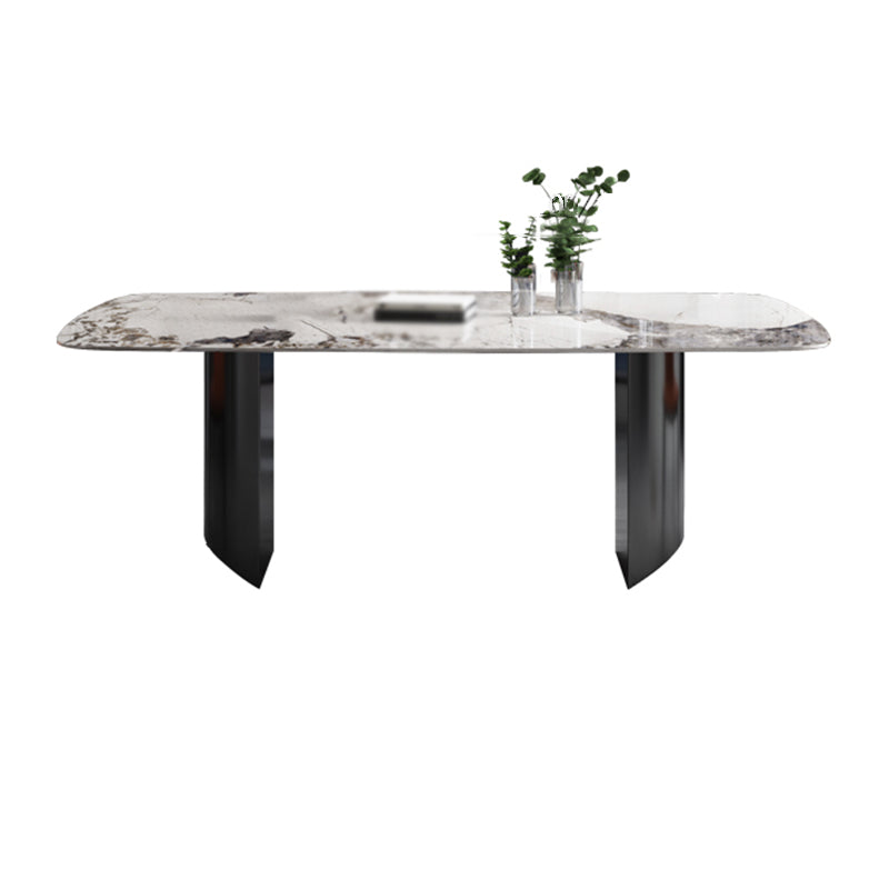 Contemporary 1/4/5/6/7 Pieces Dining Room Set Rectangle Dining Table Set Gold 102"L x 47"W Clearhalo 'Dining Room Sets' 'Dining Tables & Seating' 'dining_room_set' 'furn' 'furn_dining_room_set' 'Furniture' 'furniture_dining_room_set' 'Kitchen & Dining Furniture' 'kitchen&dining_furn' 'kitchen' 4685263