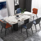 Contemporary 1/4/5/6/7 Pieces Dining Room Set Rectangle Dining Table Set 6 Pieces: Table, 5 Chairs Clearhalo 'Dining Room Sets' 'Dining Tables & Seating' 'dining_room_set' 'furn' 'furn_dining_room_set' 'Furniture' 'furniture_dining_room_set' 'Kitchen & Dining Furniture' 'kitchen&dining_furn' 'kitchen' 4685269