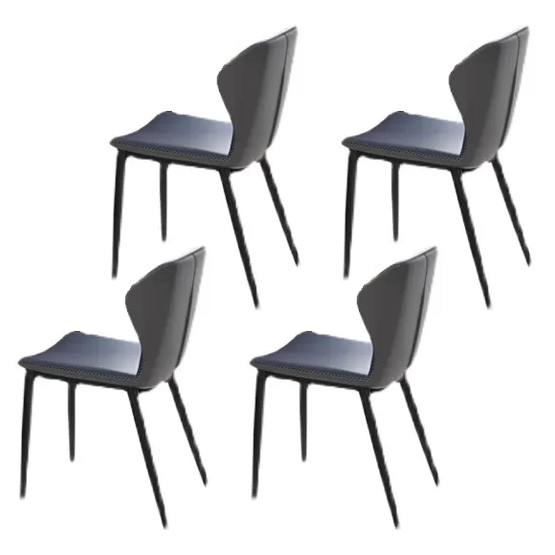 Contemporary 1/4/5/6/7 Pieces Dining Room Set Rectangle Dining Table Set 4 Blue Chairs Clearhalo 'Dining Room Sets' 'Dining Tables & Seating' 'dining_room_set' 'furn' 'furn_dining_room_set' 'Furniture' 'furniture_dining_room_set' 'Kitchen & Dining Furniture' 'kitchen&dining_furn' 'kitchen' 4685274
