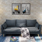 Sofa with 3 Pillows 3 Seater Hair Pin Legs Sofa for Bonus Room Dark Gray Clearhalo 'furn' 'furn_sofas' 'Furniture' 'furniture_sofas' 'kitchen' 'kitchen_sofas' 'Living Room Furniture' 'Sofa' 'sofas' 4686586