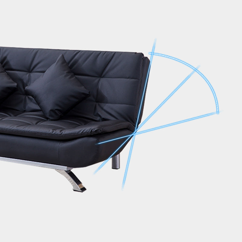 Faux Leather Modern Sofa Armless 33 "W Tufted Sofa for Living Room Clearhalo 'furn' 'furn_sofas' 'Furniture' 'furniture_sofas' 'kitchen' 'kitchen_sofas' 'Living Room Furniture' 'Sofa' 'sofas' 4686594