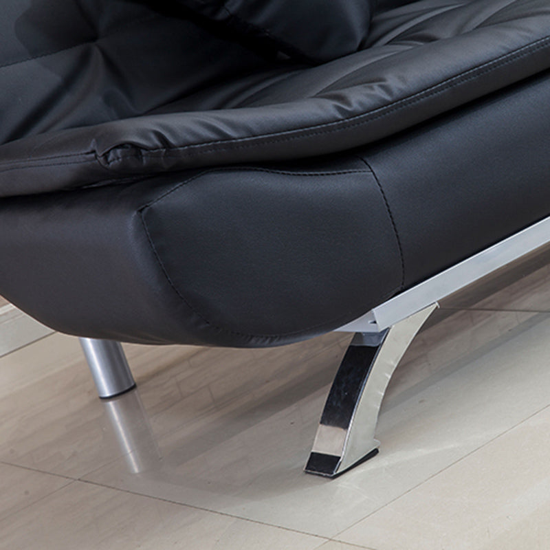 Faux Leather Modern Sofa Armless 33 "W Tufted Sofa for Living Room Clearhalo 'furn' 'furn_sofas' 'Furniture' 'furniture_sofas' 'kitchen' 'kitchen_sofas' 'Living Room Furniture' 'Sofa' 'sofas' 4686598