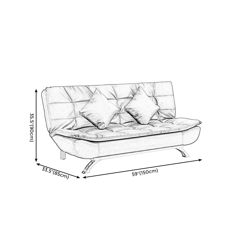 Faux Leather Modern Sofa Armless 33 "W Tufted Sofa for Living Room Clearhalo 'furn' 'furn_sofas' 'Furniture' 'furniture_sofas' 'kitchen' 'kitchen_sofas' 'Living Room Furniture' 'Sofa' 'sofas' 4686603