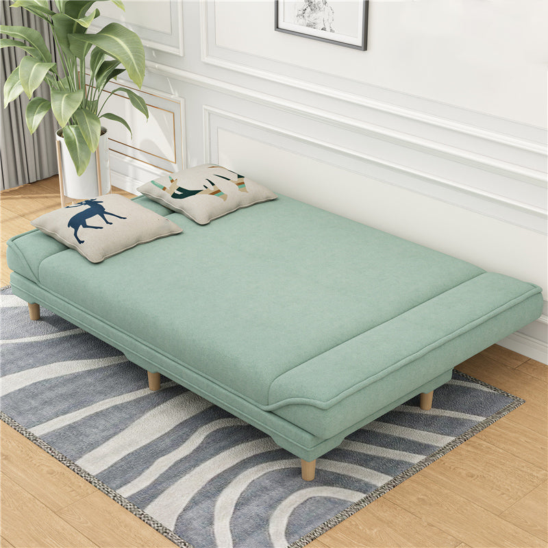 Tight Back 70.87" W √ó 23.62" D √ó 31.50" H Linen Armless Sofa with Foldable Clearhalo 'furn' 'furn_sofas' 'Furniture' 'furniture_sofas' 'kitchen' 'kitchen_sofas' 'Living Room Furniture' 'Sofa' 'sofas' 4688860