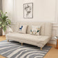 Tight Back 70.87" W √ó 23.62" D √ó 31.50" H Linen Armless Sofa with Foldable Off-White Clearhalo 'furn' 'furn_sofas' 'Furniture' 'furniture_sofas' 'kitchen' 'kitchen_sofas' 'Living Room Furniture' 'Sofa' 'sofas' 4688865