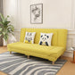Tight Back 70.87" W √ó 23.62" D √ó 31.50" H Linen Armless Sofa with Foldable Lemon Yellow Clearhalo 'furn' 'furn_sofas' 'Furniture' 'furniture_sofas' 'kitchen' 'kitchen_sofas' 'Living Room Furniture' 'Sofa' 'sofas' 4688867