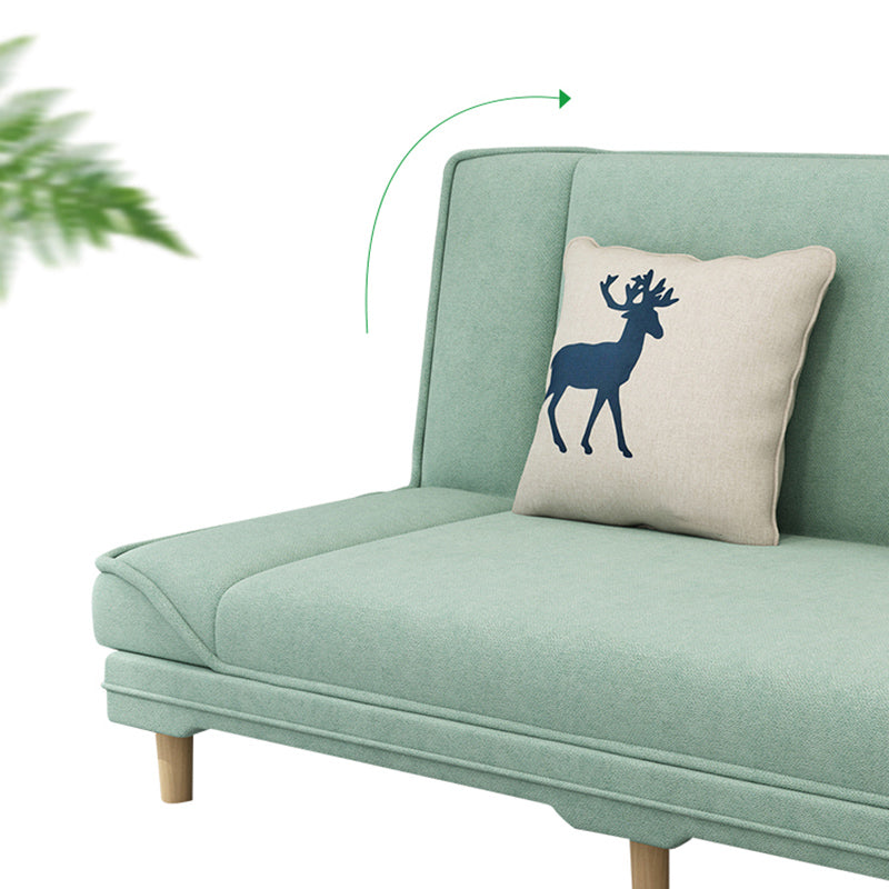 Tight Back 70.87" W √ó 23.62" D √ó 31.50" H Linen Armless Sofa with Foldable Clearhalo 'furn' 'furn_sofas' 'Furniture' 'furniture_sofas' 'kitchen' 'kitchen_sofas' 'Living Room Furniture' 'Sofa' 'sofas' 4688868