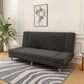 Tight Back 70.87" W √ó 23.62" D √ó 31.50" H Linen Armless Sofa with Foldable Black Clearhalo 'furn' 'furn_sofas' 'Furniture' 'furniture_sofas' 'kitchen' 'kitchen_sofas' 'Living Room Furniture' 'Sofa' 'sofas' 4688875
