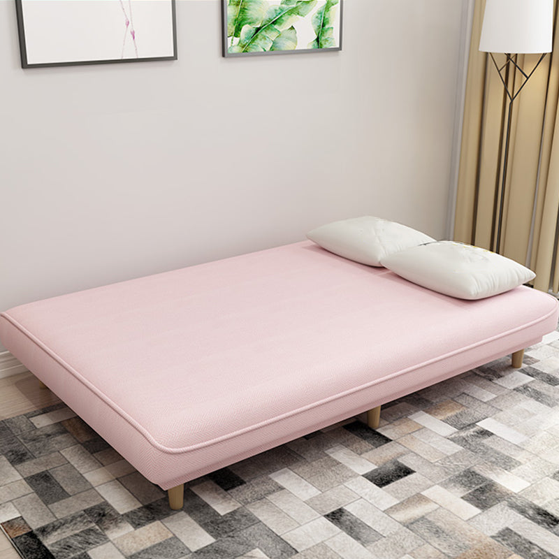 Armless Settee with Cotton Blend 19.68" W Convertible Sleeper Sofa for Apartment Clearhalo 'furn' 'furn_sofas' 'Furniture' 'furniture_sofas' 'kitchen' 'kitchen_sofas' 'Living Room Furniture' 'Sofa' 'sofas' 4688885