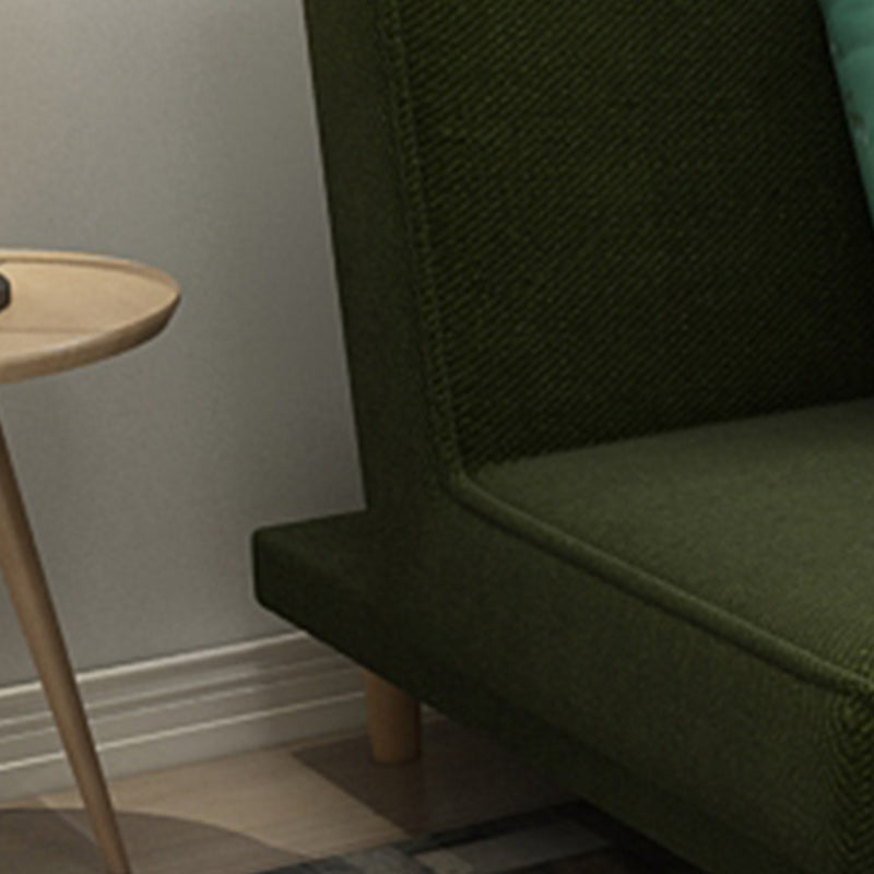 Armless Settee with Cotton Blend 19.68" W Convertible Sleeper Sofa for Apartment Clearhalo 'furn' 'furn_sofas' 'Furniture' 'furniture_sofas' 'kitchen' 'kitchen_sofas' 'Living Room Furniture' 'Sofa' 'sofas' 4688900