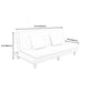 Armless Settee with Cotton Blend 19.68" W Convertible Sleeper Sofa for Apartment Clearhalo 'furn' 'furn_sofas' 'Furniture' 'furniture_sofas' 'kitchen' 'kitchen_sofas' 'Living Room Furniture' 'Sofa' 'sofas' 4688902