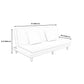 Armless Settee with Cotton Blend 19.68" W Convertible Sleeper Sofa for Apartment Clearhalo 'furn' 'furn_sofas' 'Furniture' 'furniture_sofas' 'kitchen' 'kitchen_sofas' 'Living Room Furniture' 'Sofa' 'sofas' 4688904