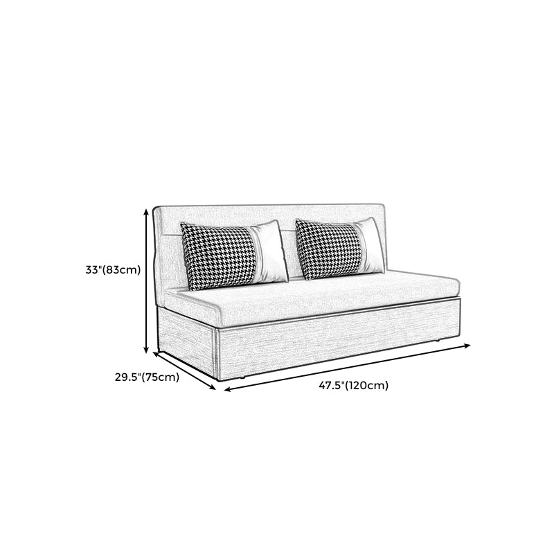 Armless Sofa Square Seating Settee for Living Room Bonus Room Clearhalo 'furn' 'furn_sofas' 'Furniture' 'furniture_sofas' 'kitchen' 'kitchen_sofas' 'Living Room Furniture' 'Sofa' 'sofas' 4688916