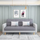 Convertible Linen Modern Sofa 27"W Sofa Square Arm with Storage Light Gray Clearhalo 'furn' 'furn_sofas' 'Furniture' 'furniture_sofas' 'kitchen' 'kitchen_sofas' 'Living Room Furniture' 'Sofa' 'sofas' 4688925
