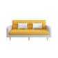 Convertible Linen Modern Sofa 27"W Sofa Square Arm with Storage 83"L x 27"W x 32"H Yellow Clearhalo 'furn' 'furn_sofas' 'Furniture' 'furniture_sofas' 'kitchen' 'kitchen_sofas' 'Living Room Furniture' 'Sofa' 'sofas' 4688926