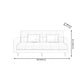 Convertible Linen Modern Sofa 27"W Sofa Square Arm with Storage Clearhalo 'furn' 'furn_sofas' 'Furniture' 'furniture_sofas' 'kitchen' 'kitchen_sofas' 'Living Room Furniture' 'Sofa' 'sofas' 4688936