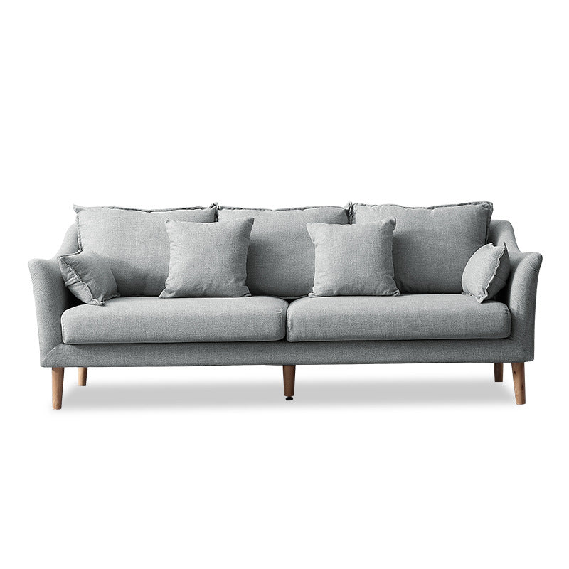 Modern Standard Wood Legs Fabric Sofa Cushions Sofa for Living Room Light Gray Clearhalo 'furn' 'furn_sofas' 'Furniture' 'furniture_sofas' 'kitchen' 'kitchen_sofas' 'Living Room Furniture' 'Sofa' 'sofas' 4688948