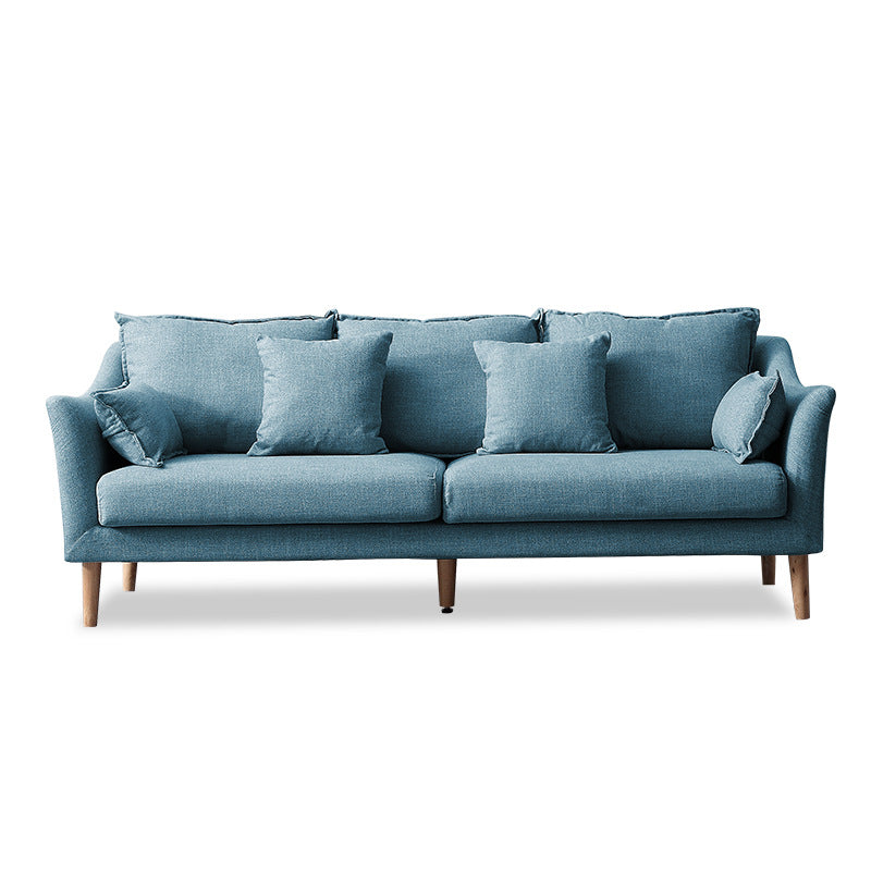 Modern Standard Wood Legs Fabric Sofa Cushions Sofa for Living Room Denim Blue Clearhalo 'furn' 'furn_sofas' 'Furniture' 'furniture_sofas' 'kitchen' 'kitchen_sofas' 'Living Room Furniture' 'Sofa' 'sofas' 4688951