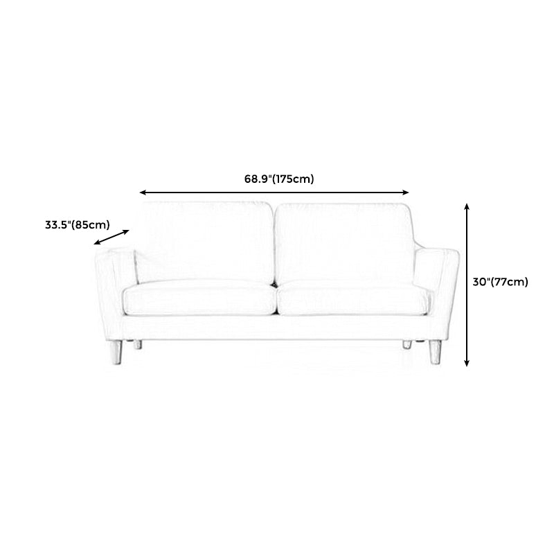 Transitional Flared Arm Faux Leather Sofa with 2 Pillows for Living Room Clearhalo 'furn' 'furn_sofas' 'Furniture' 'furniture_sofas' 'kitchen' 'kitchen_sofas' 'Living Room Furniture' 'Sofa' 'sofas' 4688966