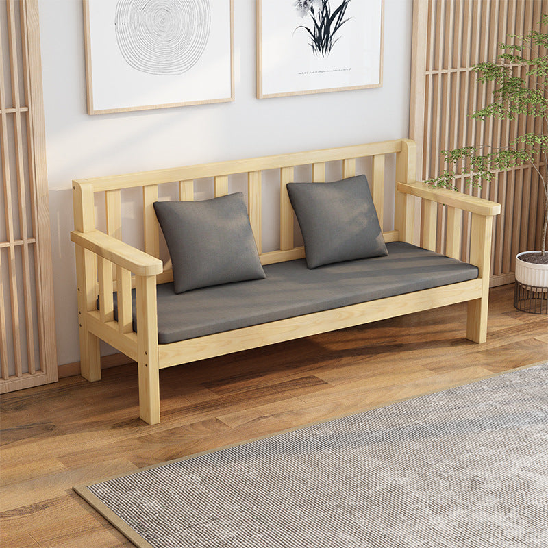 Recessed Arm Sofa with Light-grey Upholstery 22" Wide 33" Wide Clearhalo 'Furniture' 'furniture_sofas' 'kitchen' 'kitchen_sofas' 'Living Room Furniture' 'Sofa' 'sofas' 4689003