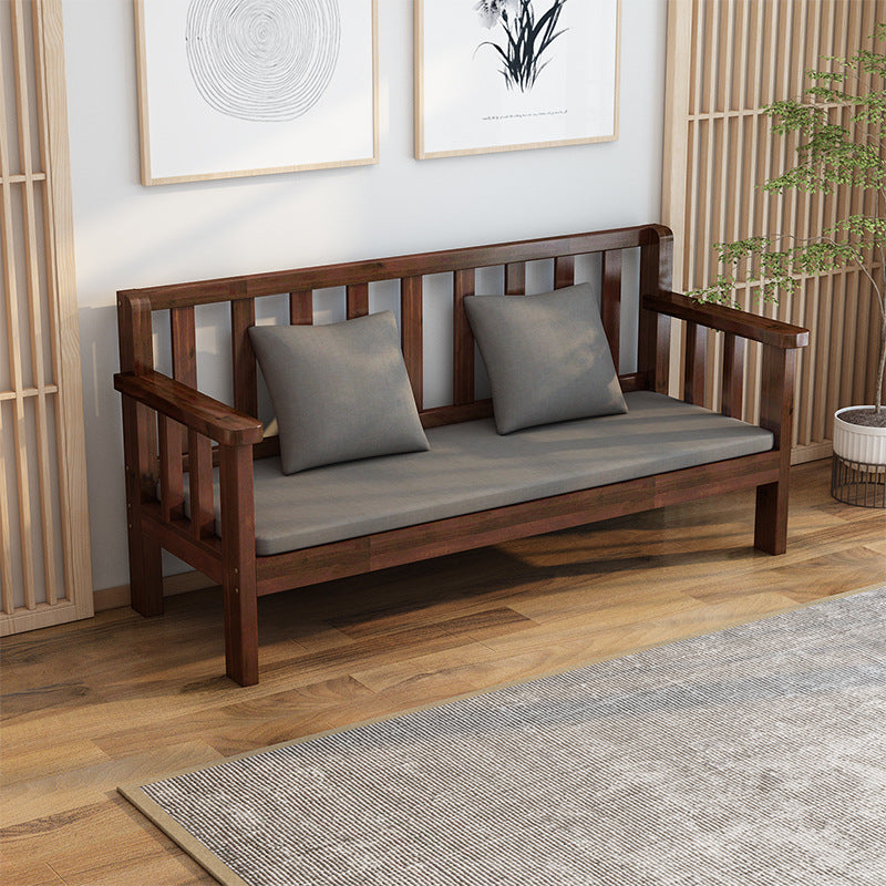 Recessed Arm Sofa with Light-grey Upholstery 22" Wide 33" Wide Coffee Clearhalo 'Furniture' 'furniture_sofas' 'kitchen' 'kitchen_sofas' 'Living Room Furniture' 'Sofa' 'sofas' 4689005