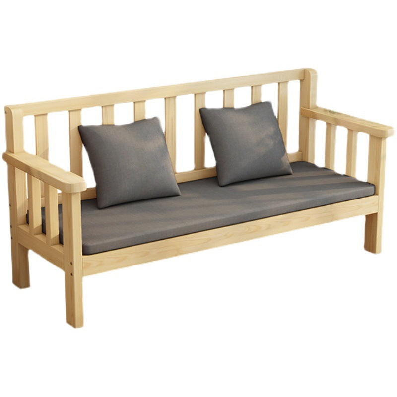 Recessed Arm Sofa with Light-grey Upholstery 22" Wide 33" Wide Beige Clearhalo 'Furniture' 'furniture_sofas' 'kitchen' 'kitchen_sofas' 'Living Room Furniture' 'Sofa' 'sofas' 4689007