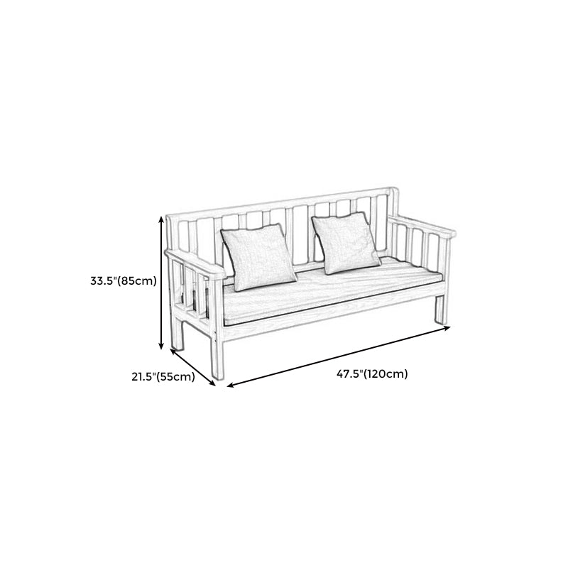 Recessed Arm Sofa with Light-grey Upholstery 22" Wide 33" Wide Clearhalo 'Furniture' 'furniture_sofas' 'kitchen' 'kitchen_sofas' 'Living Room Furniture' 'Sofa' 'sofas' 4689015