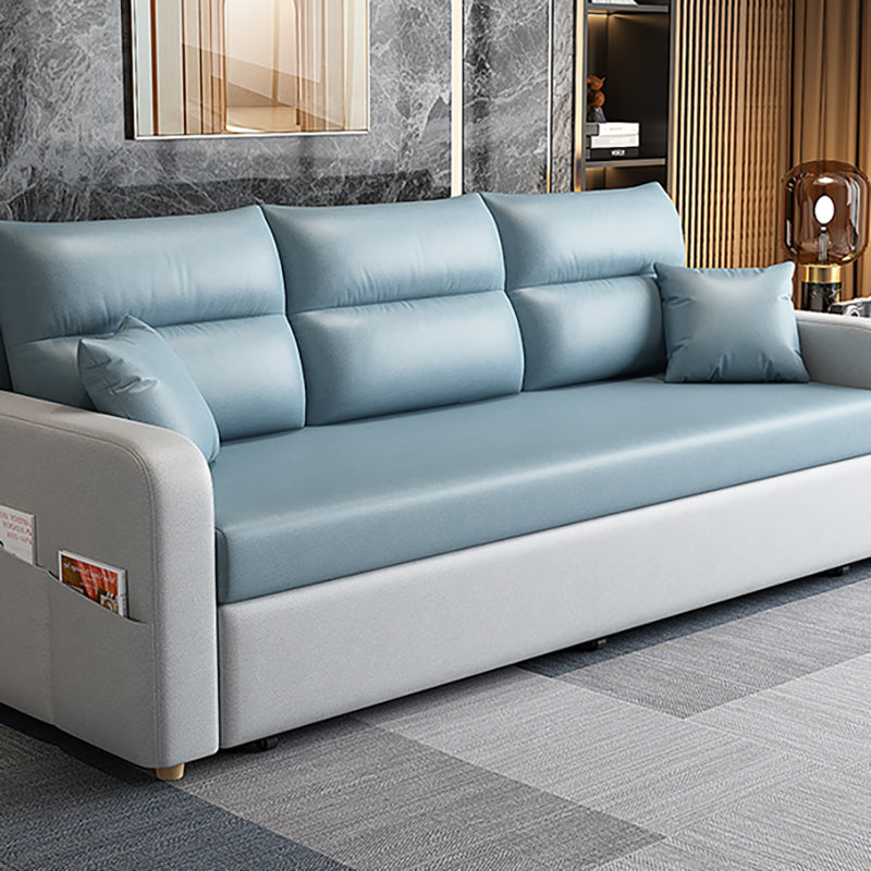 Square Arm Sofa Biscuit Back Sofa for Apartment and Bonus Room Clearhalo 'furn' 'furn_sofas' 'Furniture' 'furniture_sofas' 'kitchen' 'kitchen_sofas' 'Living Room Furniture' 'Sofa' 'sofas' 4689022