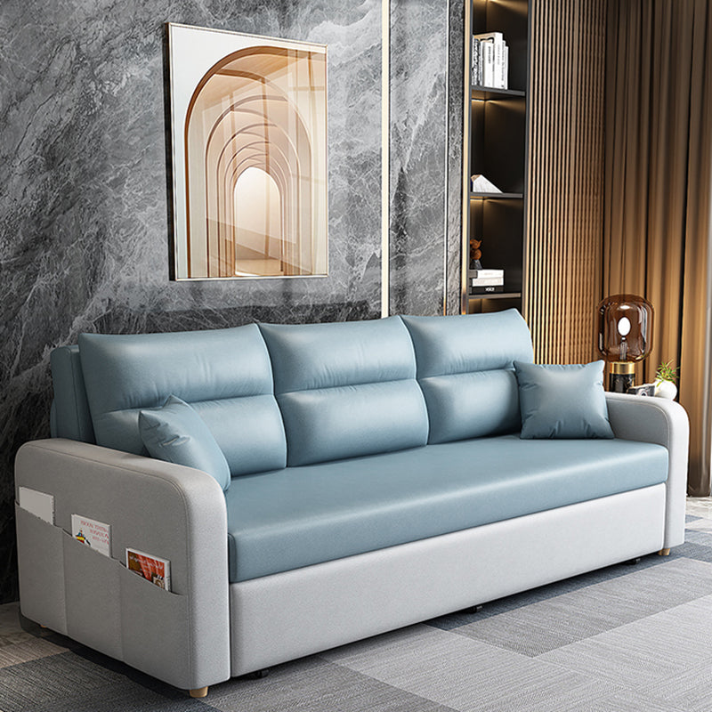 Square Arm Sofa Biscuit Back Sofa for Apartment and Bonus Room Clearhalo 'furn' 'furn_sofas' 'Furniture' 'furniture_sofas' 'kitchen' 'kitchen_sofas' 'Living Room Furniture' 'Sofa' 'sofas' 4689023