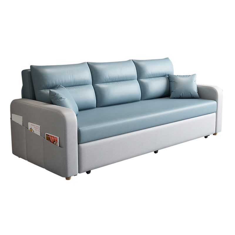Square Arm Sofa Biscuit Back Sofa for Apartment and Bonus Room 78.7"L x 31.5"W x 33.5"H Clearhalo 'furn' 'furn_sofas' 'Furniture' 'furniture_sofas' 'kitchen' 'kitchen_sofas' 'Living Room Furniture' 'Sofa' 'sofas' 4689024