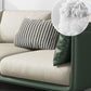Modern Style Square Armrest Sponge Cushions Fill The Green and White/orange and White Sofa Clearhalo 'furn' 'furn_sofas' 'Furniture' 'furniture_sofas' 'kitchen' 'kitchen_sofas' 'Living Room Furniture' 'Sofa' 'sofas' 4689044