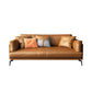 Stationary Living Room Pillow Top Arm Standard Cushions Sofa Chaise 61"L x 33.5"W x 33.5"H Genuine Leather Clearhalo 'furn' 'furn_sofas' 'Furniture' 'furniture_sofas' 'kitchen' 'kitchen_sofas' 'Living Room Furniture' 'Sofa' 'sofas' 4689086