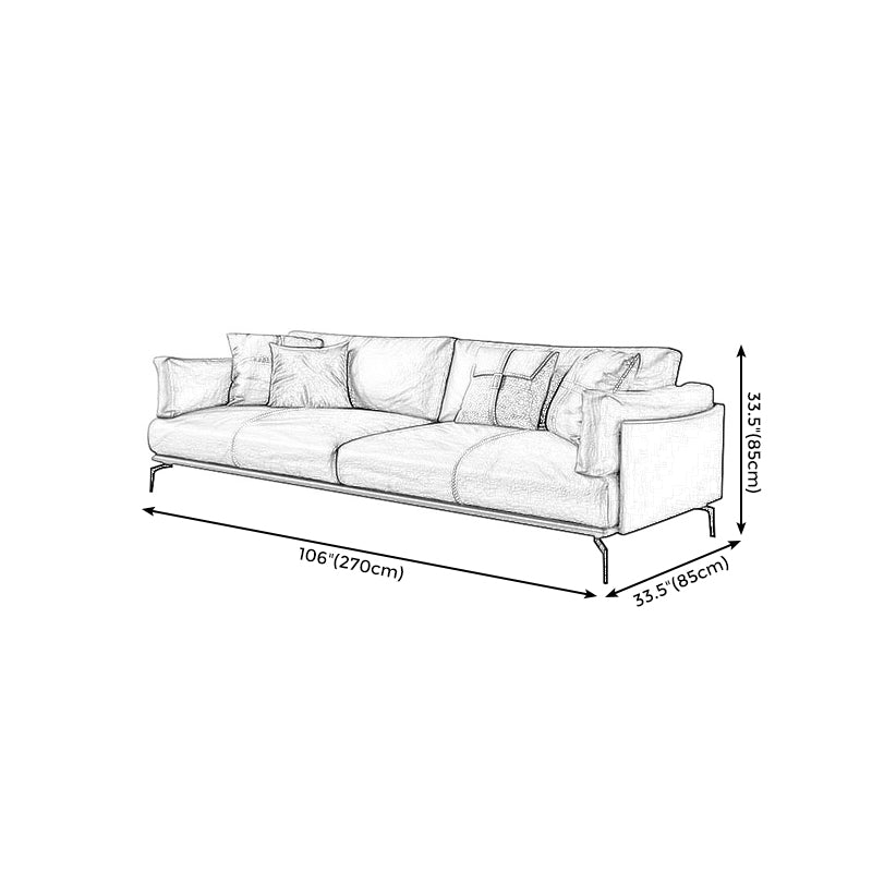 Stationary Living Room Pillow Top Arm Standard Cushions Sofa Chaise Clearhalo 'furn' 'furn_sofas' 'Furniture' 'furniture_sofas' 'kitchen' 'kitchen_sofas' 'Living Room Furniture' 'Sofa' 'sofas' 4689098