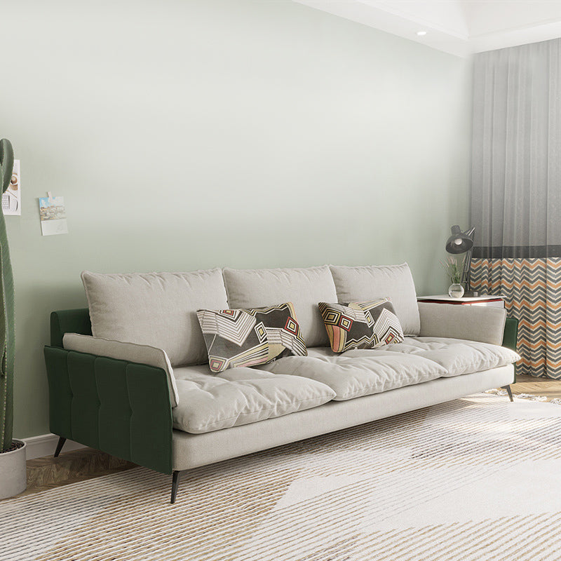 Stationary Living Room Tuxedo Arm Standard Contemporary Sofa Chaise Clearhalo 'furn' 'furn_sofas' 'Furniture' 'furniture_sofas' 'kitchen' 'kitchen_sofas' 'Living Room Furniture' 'Sofa' 'sofas' 4689099