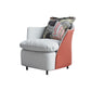 Stationary Living Room Tuxedo Arm Standard Contemporary Sofa Chaise 32"L x 28"W x 31.5"H Grey Orange Clearhalo 'furn' 'furn_sofas' 'Furniture' 'furniture_sofas' 'kitchen' 'kitchen_sofas' 'Living Room Furniture' 'Sofa' 'sofas' 4689100