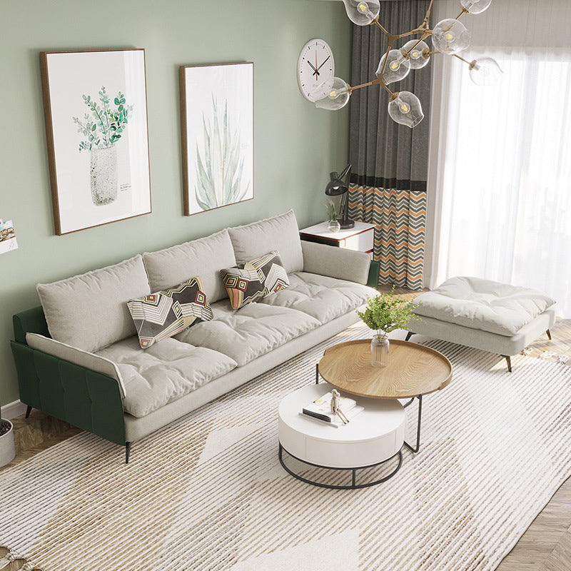 Stationary Living Room Tuxedo Arm Standard Contemporary Sofa Chaise Clearhalo 'furn' 'furn_sofas' 'Furniture' 'furniture_sofas' 'kitchen' 'kitchen_sofas' 'Living Room Furniture' 'Sofa' 'sofas' 4689102