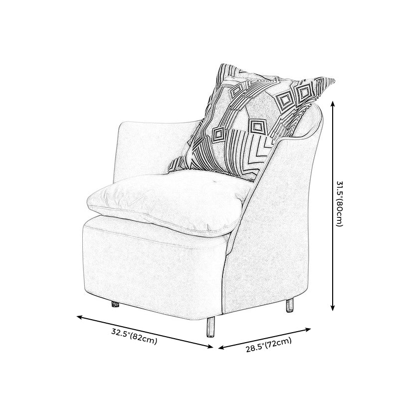 Stationary Living Room Tuxedo Arm Standard Contemporary Sofa Chaise Clearhalo 'furn' 'furn_sofas' 'Furniture' 'furniture_sofas' 'kitchen' 'kitchen_sofas' 'Living Room Furniture' 'Sofa' 'sofas' 4689117