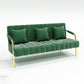 Glam Velvet 3-seat Sofa with Sewn Pillow Back 22" Wide 28" High Blackish Green Clearhalo 'furn' 'furn_sofas' 'Furniture' 'furniture_sofas' 'kitchen' 'kitchen_sofas' 'Living Room Furniture' 'Sofa' 'sofas' 4689134