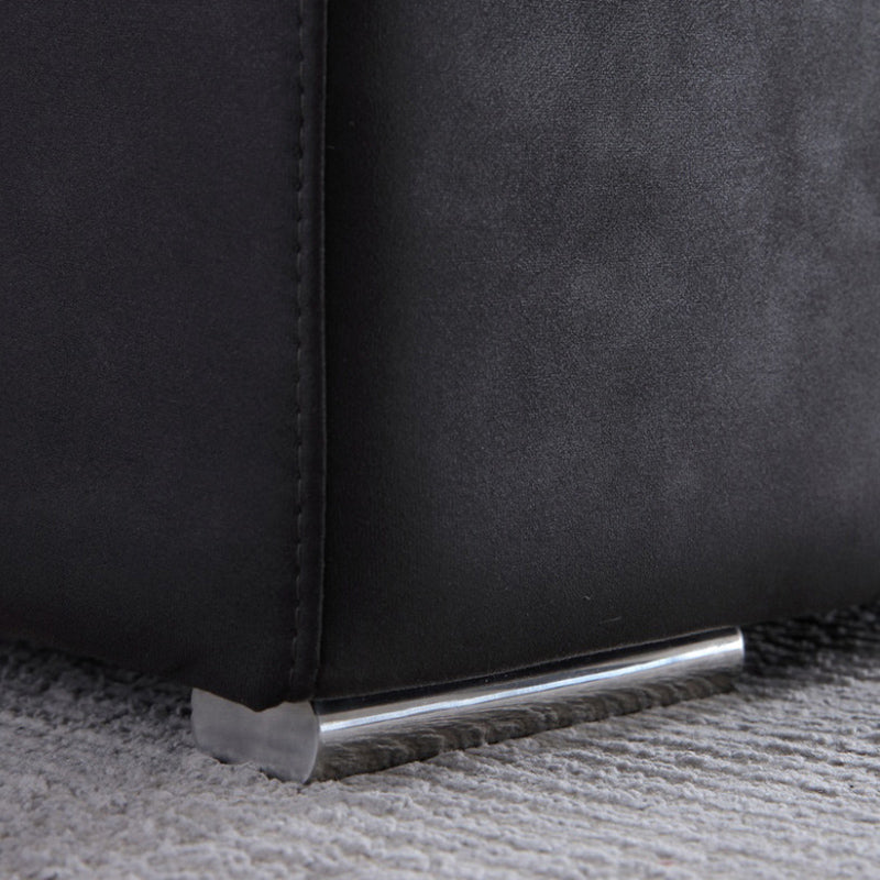 Living Room Contemporary Black Pillows Standard Stationary Sofa Chaise Clearhalo 'furn' 'furn_sofas' 'Furniture' 'furniture_sofas' 'kitchen' 'kitchen_sofas' 'Living Room Furniture' 'Sofa' 'sofas' 4689155