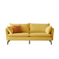 Modern Linen Tuxedo Arm Sofa with Bolster Pillows for Living Room, Apartment Yellow Clearhalo 'furn' 'furn_sofas' 'Furniture' 'furniture_sofas' 'kitchen' 'kitchen_sofas' 'Living Room Furniture' 'Sofa' 'sofas' 4689169
