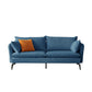 Modern Linen Tuxedo Arm Sofa with Bolster Pillows for Living Room, Apartment Blue Clearhalo 'furn' 'furn_sofas' 'Furniture' 'furniture_sofas' 'kitchen' 'kitchen_sofas' 'Living Room Furniture' 'Sofa' 'sofas' 4689172
