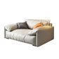 Living Room Faux Leather Pillow Top Arm Standard Contemporary Beige Sofa 67"L x 47"W x 33.5"H Clearhalo 'furn' 'furn_sofas' 'Furniture' 'furniture_sofas' 'kitchen' 'kitchen_sofas' 'Living Room Furniture' 'Sofa' 'sofas' 4689183
