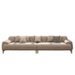 with Storage Linen Living Room Recessed Arm Beige Contemporary Settee 110.2"L x 35.4"W x 29.5"H Clearhalo 'furn' 'furn_sofas' 'Furniture' 'furniture_sofas' 'kitchen' 'kitchen_sofas' 'Living Room Furniture' 'Sofa' 'sofas' 4689199
