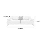 with Storage Linen Living Room Recessed Arm Beige Contemporary Settee Clearhalo 'furn' 'furn_sofas' 'Furniture' 'furniture_sofas' 'kitchen' 'kitchen_sofas' 'Living Room Furniture' 'Sofa' 'sofas' 4689207