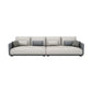 Living Room Contemporary Light-grey Standard Tuxedo Arm Sofa Chaise 126"L x 37.5"W x 27.5"H Clearhalo 'furn' 'furn_sofas' 'Furniture' 'furniture_sofas' 'kitchen' 'kitchen_sofas' 'Living Room Furniture' 'Sofa' 'sofas' 4689233
