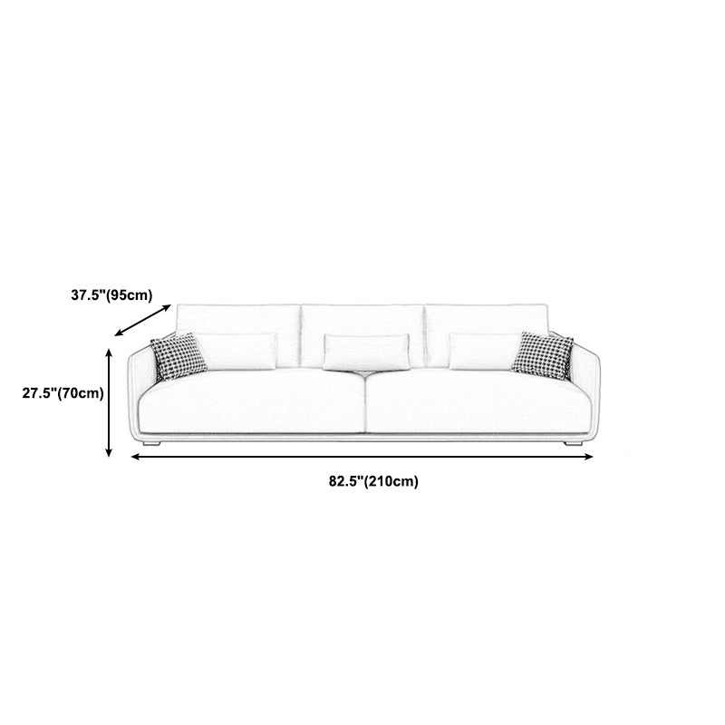 Living Room Contemporary Light-grey Standard Tuxedo Arm Sofa Chaise Clearhalo 'furn' 'furn_sofas' 'Furniture' 'furniture_sofas' 'kitchen' 'kitchen_sofas' 'Living Room Furniture' 'Sofa' 'sofas' 4689241