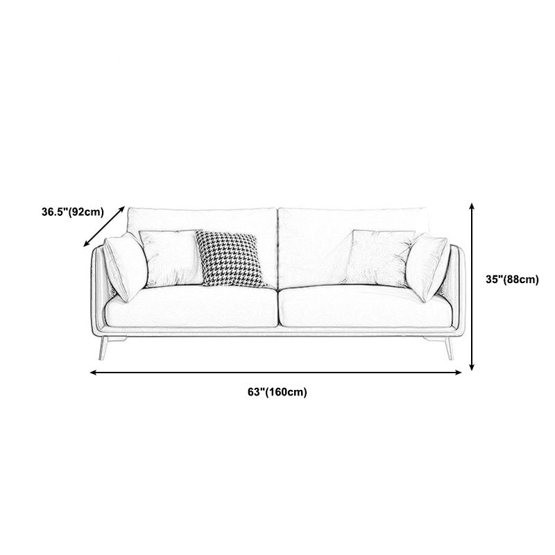 Stationary Living Room Recessed Arm Standard Loose Back Seating Clearhalo 'furn' 'furn_sofas' 'Furniture' 'furniture_sofas' 'kitchen' 'kitchen_sofas' 'Living Room Furniture' 'Sofa' 'sofas' 4689268