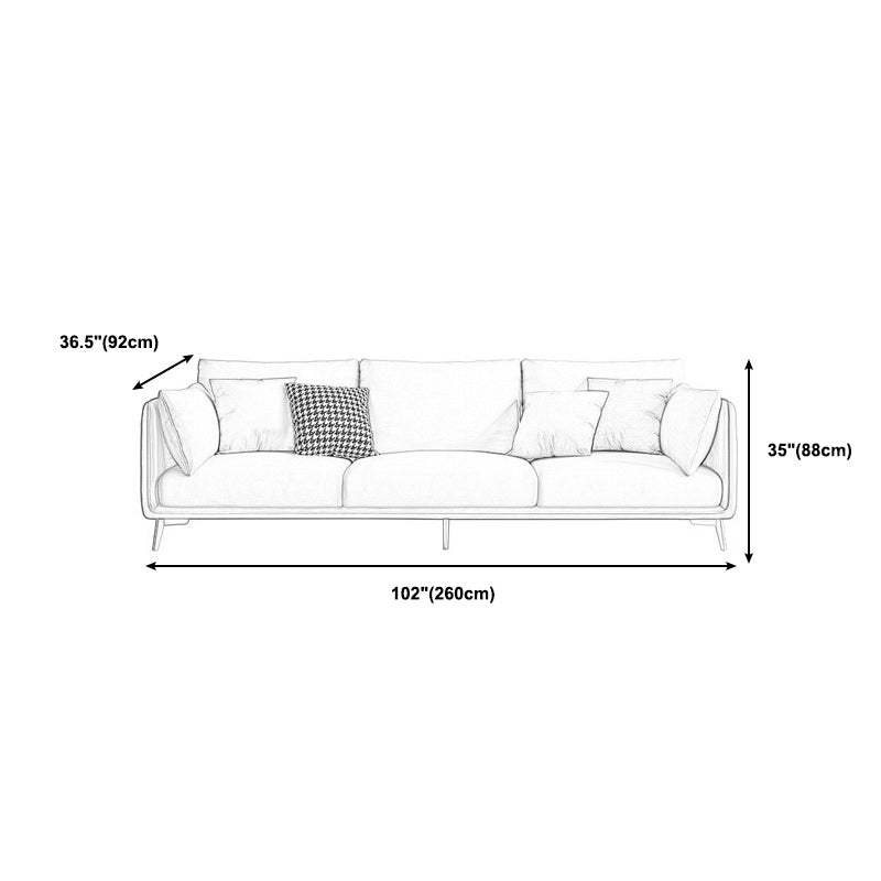 Stationary Living Room Recessed Arm Standard Loose Back Seating Clearhalo 'furn' 'furn_sofas' 'Furniture' 'furniture_sofas' 'kitchen' 'kitchen_sofas' 'Living Room Furniture' 'Sofa' 'sofas' 4689269