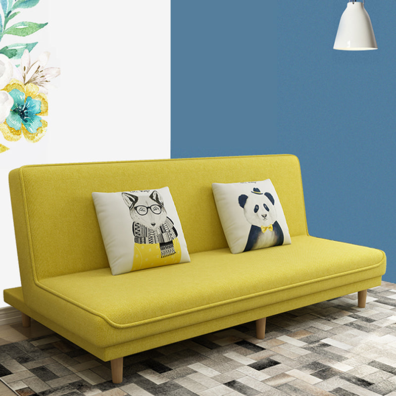 19.68" W Armless Settee with Cotton Blend Convertible Sleeper Sofa for Living Room Clearhalo 'furn' 'furn_sofas' 'Furniture' 'furniture_sofas' 'kitchen' 'kitchen_sofas' 'Living Room Furniture' 'Sofa' 'sofas' 4690748